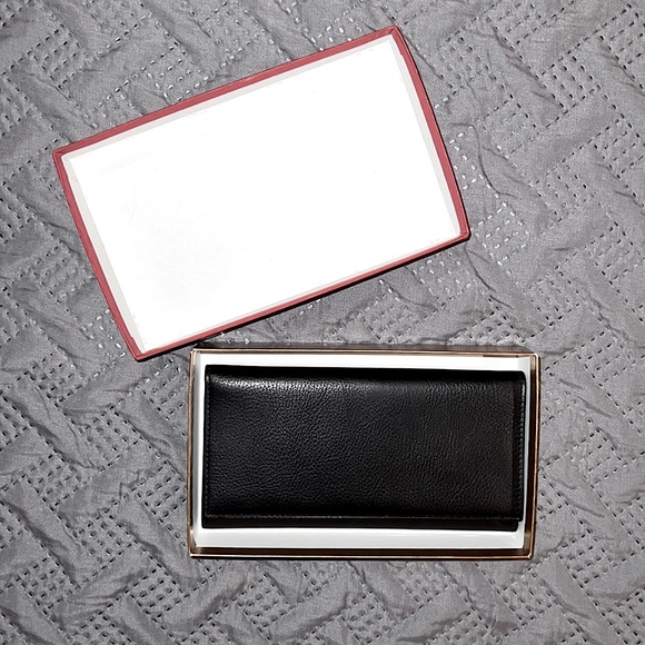 BRAND NEW BOSCA Trifold Wallet - Black - Picture 2 of 14
